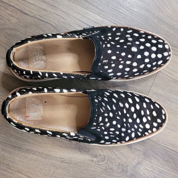 UGG Australia Soled Calf Hair Leather Spotted Print Loafer Slip-On Size 6.5 - Picture 7 of 8